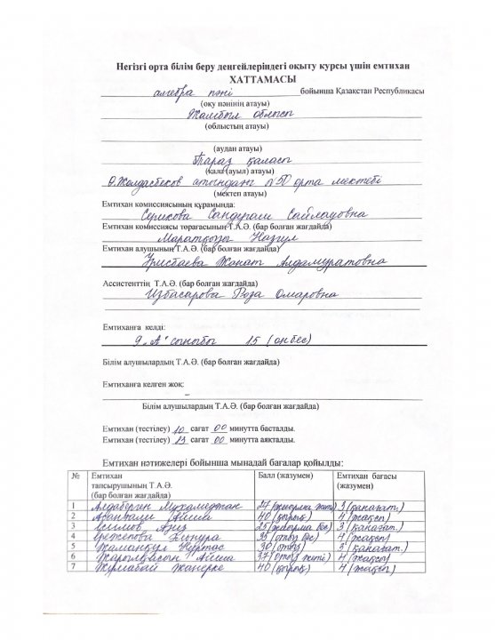Емтихан хаттама 9с 2023-2024
