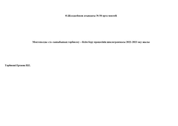 мад 2022-2023 А сынып циклограмма