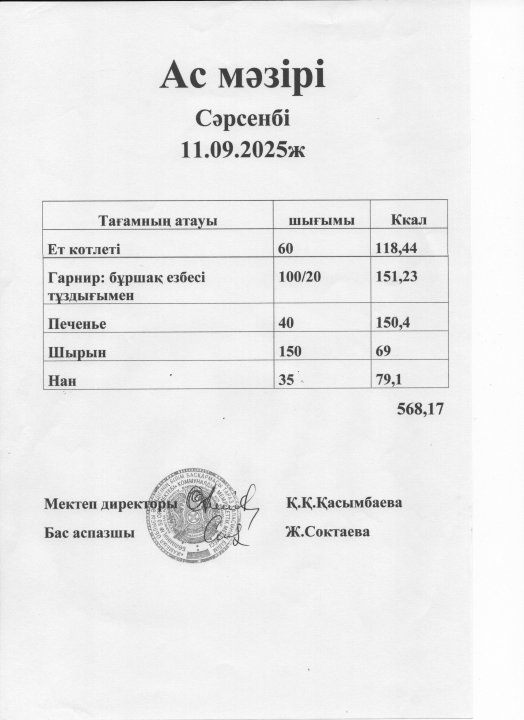 Ас мізірі 11.09.2025